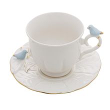 4 Xícaras de Chá Wolff de Porcelana Birds 200ml