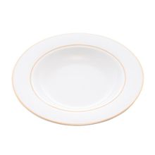 6 Pratos Fundos Wolff de Porcelana com Fio de Ouro