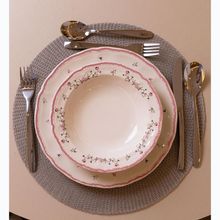 Prato Fundo Wolff Florescer 22cm Rosa Cerâmica