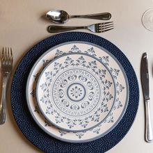 Prato para Sobremesa Porto 20cm Azul Cerâmica Wolff