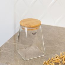 Porta Mantimento Wolff de Vidro com Tampa de Bambu 500ml