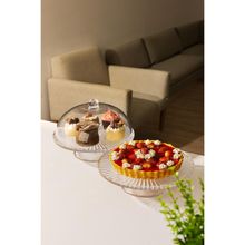 Prato para Bolo Wolff Bangkok de Vidro com Pé 29cm x 7,5cm