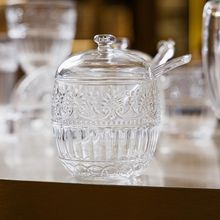 Açucareiro com colher Wolff Mauve 8,5cm x 11cm Cristal