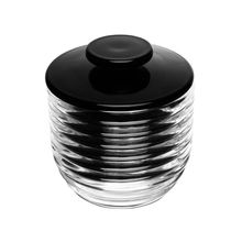 Manteigueira Francesa Lyor Colméia de Vidro Preta 9,5cmx9cm