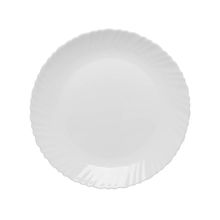 Prato Raso Lyor Nevada 26,5cm Branco Vidro Opalino