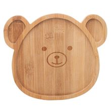 Prato Infantil Lyor Bear 23cm x 20cm x 1,2cm Bambu