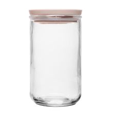 Porta Mantimentos Lyor com Tampa Hermética Bege 1L Vidro