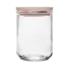 Porta Mantimentos com Tampa Hermética Bege 700ml Vidro