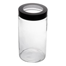 Porta Mantimentos Lyor Tampa Preta Visor Acrilíco 1,8L Vidro