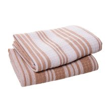 2 Panos de Prato Lyor Verona 60cm x 40cm Creme Algodão