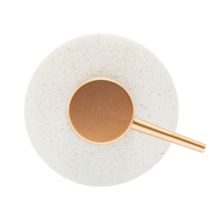 Porta Sabonete Líquido Lyor Granilite de Cerâmica Branco