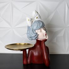 Figura Decorativa Wolff Boneca com Bandeja 32cm x 24cm