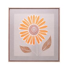 Quadro Decorativo Floriva 50cm x 50cm x 2,5m Amarelo MDF