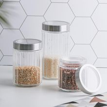 Pote de Vidro Lyor Sydney de Vidro Prata 1,3L