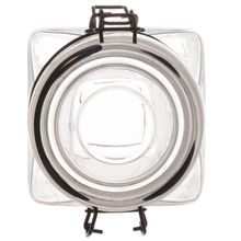 Pote Hermético Lyor de Vidro com Metal Preto 1,780L