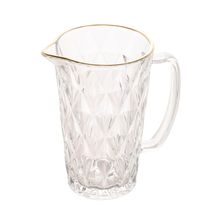 Jarra Lyor Diamond de Vidro com Fio de Ouro Dourado 1,14L