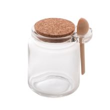 Pote com Colher e Tampa Lyor de Vidro 240ml
