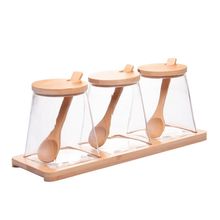 3 Potes Wolff em Borossilicato com Tampa Hermética 350ml