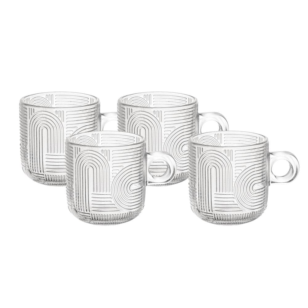 Encontraproduto.com.br - Conjunto 4 Xícaras de Vidro Frankfurt 100ml - Wolff