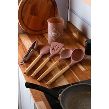 5 Peças Utensílios para Cozinha Wolff de Silicone Nude