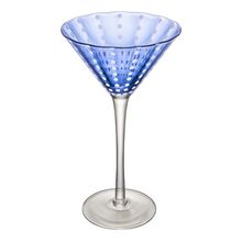 2 Taças para Martini Orquídea 220ml Azul Vidro Wolff
