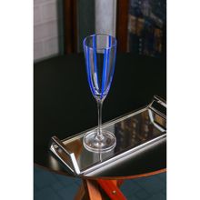 2 Taças para Champanhe Azura 200ml Azul Vidro Wolff