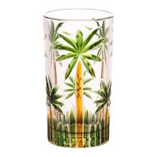 Copo Alto Palm Tree Handpaint 360ml Cristal Ecológico Wolff