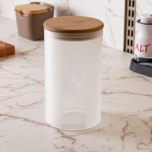 Pote Tampa Bambu Frosted 17,5cm Vidro Boro