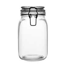 Pote Hermético Lyor Vintage de Vidro com Metal Preto 1,6L