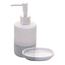 2 Peças para Banheiro Lyor Degradê de Cerâmica Cinza