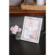 Porta-Retrato Lyor de Poliestireno Branco 15cm x 20cm