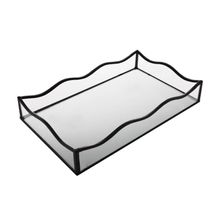 Bandeja com Espelho Lyor Ocean 20cm x 30cm x 4cm Preta Metal