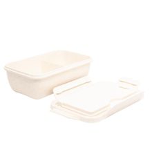 Marmita Hermética com Talheres Lyor PP e Bambu Off White