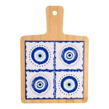 Conjunto 2 Peças Tábua com Bandeja Lyor Greek Bambu