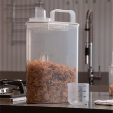 Pote Hermético Multiuso com Copo Medidor 14cm x 8,5cm x 24cm