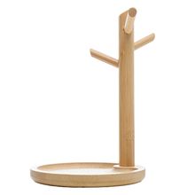 Bandeja Redonda com Suporte Multifuncional 14cm x 21cm Natur