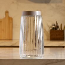 Pote com Tampa Bege 2L Vidro