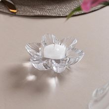 Porta Velas Pétalas 10cm x 10cm x 3cm Vidro Lyor