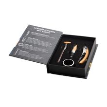 4 Peças para Vinho com Caixa Wolff de Aço Inox