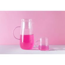 Jarra Wolff Fun de Vidro Borossilicato com Alça Rosa 1,3L