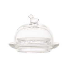 Manteigueira Lyor Pássaro de Cristal 9,5cm x 6,5cm