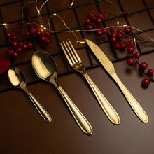 6 Garfos para Mesa Lyor Gastro Dourado de Aço Inox 19cm