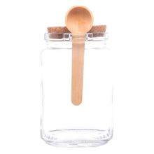 Pote Lyor Quadrado de Vidro com Tampa 830ml