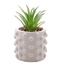 Cachepot Wolff Bubbles de Cimento Cinza Claro 7,5cm x 10,5cm