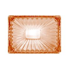 Vaso Wolff Maya de Cristal Âmbar 13,5cm x 10cm x 22,5cm