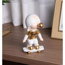 Figura Decorativa Skate Boy Wolff 9,5cm x 17,5cm Poliresina