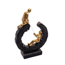 Figura Decorativa Wolff de Resina Conexão 21cm x 7cm x 31cm