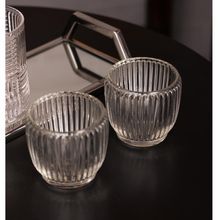 2 Porta Velas Wolff Lines 7,5cm x 7,5cm x 7cm Vidro