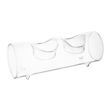 Porta Vela Duplo Wolff Lume 18cm x 5,8cm x 6,2cm Vidro Boro