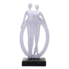 Adorno Decorativo Elo de Amor 11,5cm x 6,5cm x 23cm Resina